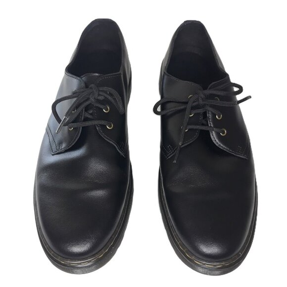 Dr. Martens Men\'s Zavala Lo Black Leather Lace-Up Oxfords 13M